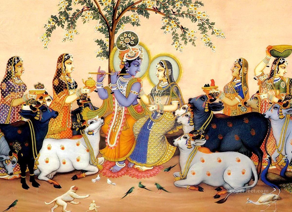 Radha Krishna 37 Hindoo Oil Paintings